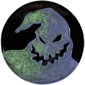 1997 THE NIGHTMARE BEFORE CHRISTMAS OOGIE BOOGIE LARGE & IMPRESSIVE CHARGER PLATE BY RHODES/WHITE LI