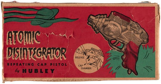 1950s ATOMIC DISINTEGRATOR HUBLEY REPEATING CAP PISTOL W/BOX.