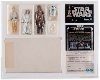 STAR WARS (1978) - EARLY BIRD MAIL-AWAY KIT (DOUBLE-TELESCOPING LUKE SKYWALKER, PRINCESS LEIA, CHEWB