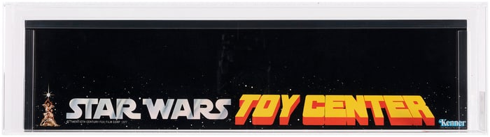 STAR WARS TOY CENTER (1979) SHELF TALKER/POINT-OF-PURCHASE DISPLAY AFA 85 NM+.