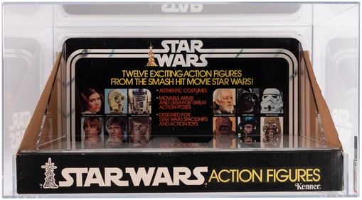STAR WARS (1978) - 12 BACK BIN WITH HEADER CARD & TRAY INSERT AFA 80 NM.