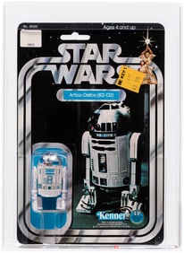 STAR WARS (1978) - ARTOO-DETOO (R2-D2) 12 BACK-A AFA 75 EX+/NM (SKU ON FOOTER).
