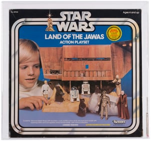 STAR WARS (1979) - LAND OF THE JAWAS ACTION PLAYSET AFA 80 NM (REFUND STICKER).