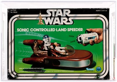 STAR WARS (1978) - SONIC CONTROLLED LAND SPEEDER AFA 80 NM (JC PENNEY EXCLUSIVE).