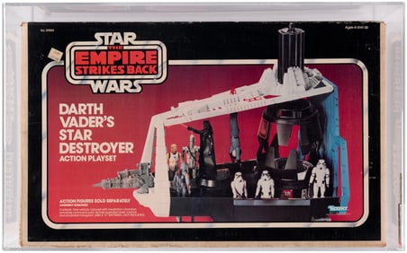 STAR WARS: THE EMPIRE STRIKES BACK (1980) - DARTH VADER'S STAR DESTROYER ACTION PLAYSET AFA 80 NM.