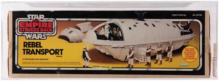 STAR WARS: THE EMPIRE STRIKES BACK (1982) - REBEL TRANSPORT VEHICLE AFA 80+ NM (YELLOW BOX).