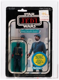 STAR WARS: RETURN OF THE JEDI (1981) - BESPIN SECURITY GUARD (BLACK) EMPIRE STRIKES BACK 45 BACK CAN