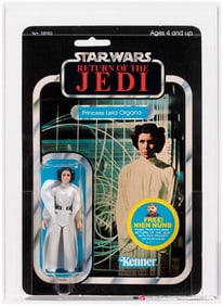 STAR WARS: RETURN OF THE JEDI (1983) - PRINCESS LEIA ORGANA 48 BACK AFA 85 NM+ (HAN SOLO BLASTER, SI