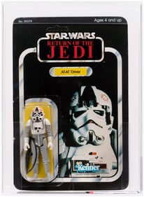 STAR WARS: RETURN OF THE JEDI (1983) - AT-AT DRIVER 65 BACK-A AFA 75 EX+/NM (CLEAR BLISTER).