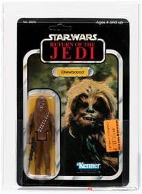 STAR WARS: RETURN OF THE JEDI (1983) - CHEWBACCA 77 BACK-A AFA 80 NM (CLEAR BLISTER).