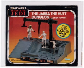 STAR WARS: RETURN OF THE JEDI (1983) - THE JABBA THE HUTT DUNGEON ACTION PLAYSET AFA 80 NM (KLAATU/N