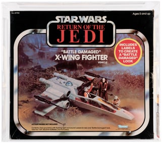STAR WARS: RETURN OF THE JEDI (1983) - "BATTLE-DAMAGED" X-WING FIGHTER VEHICLE AFA 80 NM.