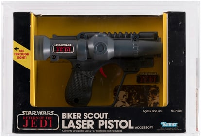 STAR WARS: RETURN OF THE JEDI (1984) - BIKER SCOUT LASER PISTOL AFA 80 NM.