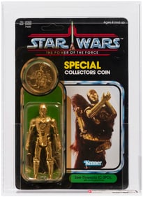 STAR WARS: THE POWER OF THE FORCE (1985) - C-3PO (REMOVABLE LIMBS) 92 BACK AFA 85 Y-NM+.