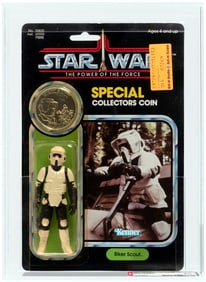 STAR WARS: THE POWER OF THE FORCE (1985) - BIKER SCOUT 92 BACK AFA 80 Y-NM.