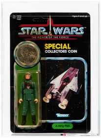 STAR WARS: THE POWER OF THE FORCE (1985) - A-WING PILOT 92 BACK AFA 80+ Y-NM.