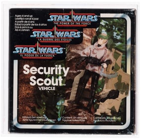 PALITOY STAR WARS: THE POWER OF THE FORCE (1985) - SECURITY SCOUT TRI-LOGO CAS 80.