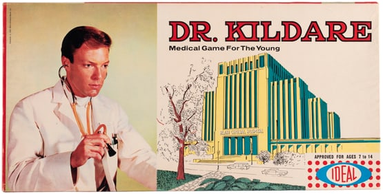 DR. KILDARE MEDICAL GAME FOR THE YOUNG 1962 IDEAL GAME IN UNUSED CONDITION.