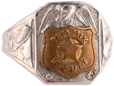 1933 TOM MIX DEPUTY GUM CO. PREMIUM RING.