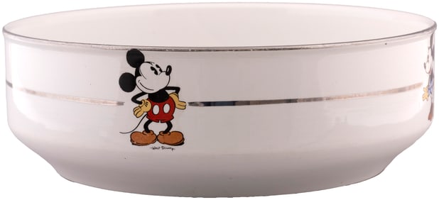 MICKEY & MINNIE MOUSE LARGE & IMPRESSIVE 1930s WASH BASIN BY FAIENCERIE D’ONNAING CHINA COMPAN