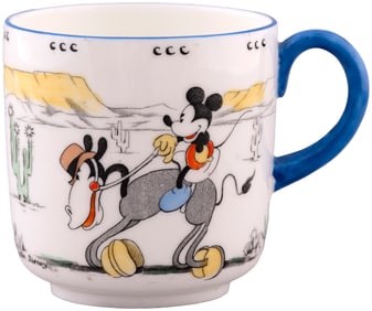 MICKEY MOUSE RARE PARAGON CHINA MUG GIVEN AS CHRISTMAS GIFT BY HRH THE DUCHESS OF YORK.