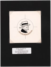 DICK TRACY 1945 KELLOGG'S PEP PIN ORIGINAL ART.