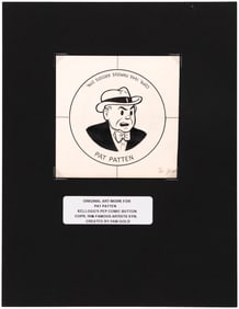 PAT PATTEN (DICK TRACY) 1946 KELLOGG'S PEP PIN ORIGINAL ART.