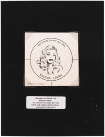 BRENDA STARR 1946 KELLOGG'S PEP PIN ORIGINAL ART.