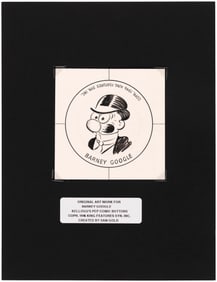 BARNEY GOOGLE 1946 KELLOGG'S PEP PIN ORIGINAL ART.