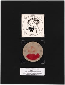 FRITZ (THE CAPTAIN AND THE KIDS) 1946 KELLOGG'S PEP PIN ORIGINAL ART.