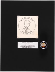 CHESTER GUMP (THE GUMPS) 1946 KELLOGG'S PEP PIN ORIGINAL ART.