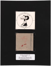 UNCLE BIM (THE GUMPS) 1946 KELLOGG'S PEP PIN ORIGINAL ART.