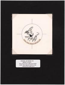 SMOKEY STOVER 1945 KELLOGG'S PEP PIN ORIGINAL ART.