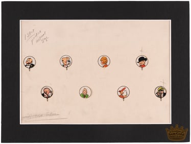 KELLOGG'S PEP PIN CONCEPT ORIGINAL COLOR ART & 1952 AD PRELIMINARY ORIGINAL ART.