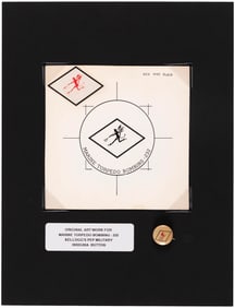 KELLOGG'S PEP CEREAL 1943/1945 MARINE TORPEDO BOMBING - 232 (RED DEVILS) MILITARY INSIGNIA PIN ORIGI