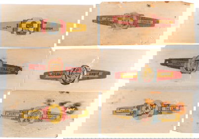 1948-1949 POST CEREAL PREMIUM RINGS ADVERTISING SIGN & NEAR SET FEATURING COMIC CHARACTERS INCLUDING