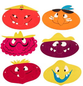 PILLSBURY "FUNNY FACE" 1964 PREMIUM MASK FILE COPY SET.