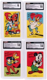 1953-1954 WOODY WOODPECKER'S DRAWING LESSON CGC HIGH GRADE COMPLETE PREMIUM CARD SET.