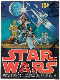 1977 TOPPS STAR WARS SERIES 1 FULL WAX BOX BBCE CERTIFIED.