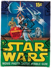 1977 TOPPS STAR WARS SERIES 4 FULL WAX BOX BBCE CERTIFIED.
