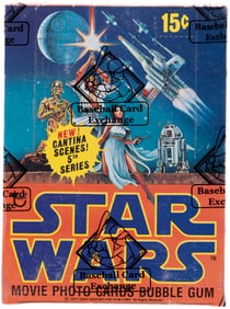 1977 TOPPS STAR WARS SERIES 5 FULL WAX BOX BBCE CERTIFIED.