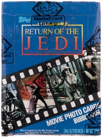 1983 TOPPS STAR WARS: RETURN OF THE JEDI SERIES 1 FULL WAX BOX BBCE CERTIFIED.