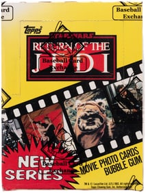 1983 TOPPS STAR WARS: RETURN OF THE JEDI SERIES 2 FULL WAX BOX BBCE CERTIFIED.