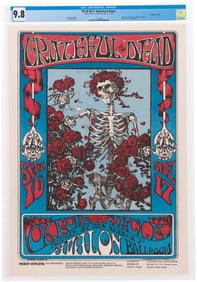 GRATEFUL DEAD 1966 "SKELETON & ROSES" FD-26-OP-1 SAN FRANCISCO FAMILY DOG CONCERT POSTER CGC 9.8.