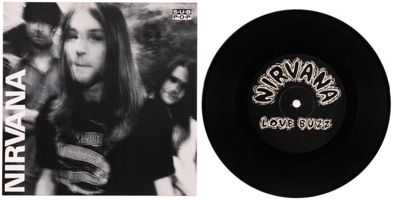 NIRVANA “LOVE BUZZ/BIG CHEESE" SUB POP SINGLES #1 ORIGINAL PRESSING 7" VINYL SINGLE (SP 23).