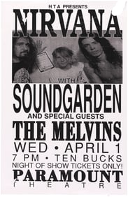 NIRVANA, SOUNDGARDEN & THE MELVINS 1992 APRIL FOOL'S DAY CONCERT POSTER.