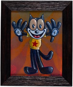 MARK ARMINSKI FELIX THE CAT ORIGINAL ART PAINTING FROM 2014.