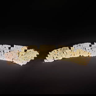 Hotan Jade Belt before the Ming Dynasty: Hotan Jade Jade Belt before the Ming Dynasty H: 9cm W: 40cm Weight: 475g