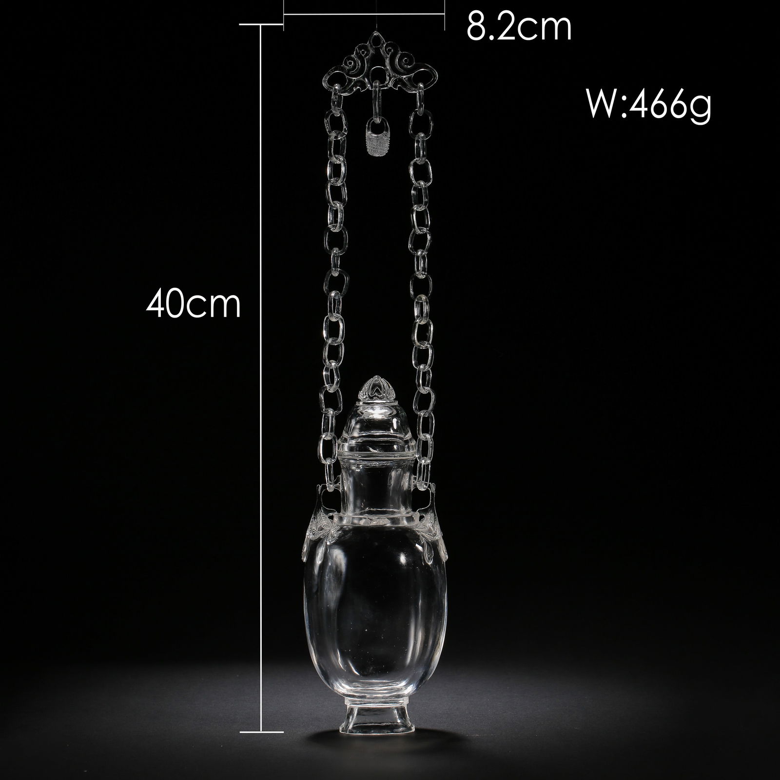 Qing Dynasty Crystal Bottle with Handle (1 of 8)