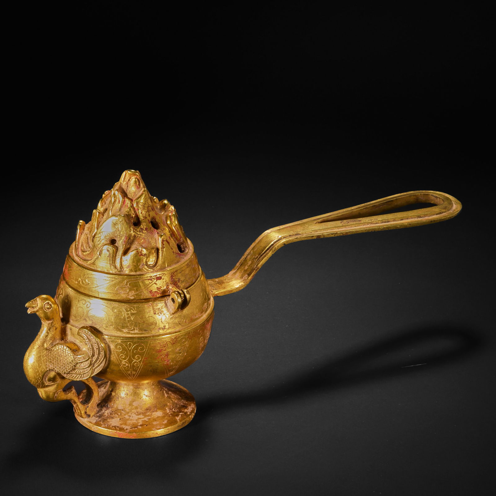 Gilded Shoushan Incense Burner from Before the Ming Dynasty (1 of 16)